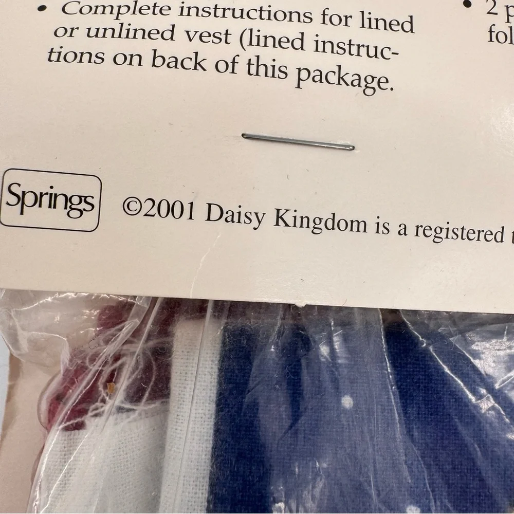 Vintage Daisy Kingdom Quick Kits Adult Vest Kit Christmas Holiday Crafts New‎